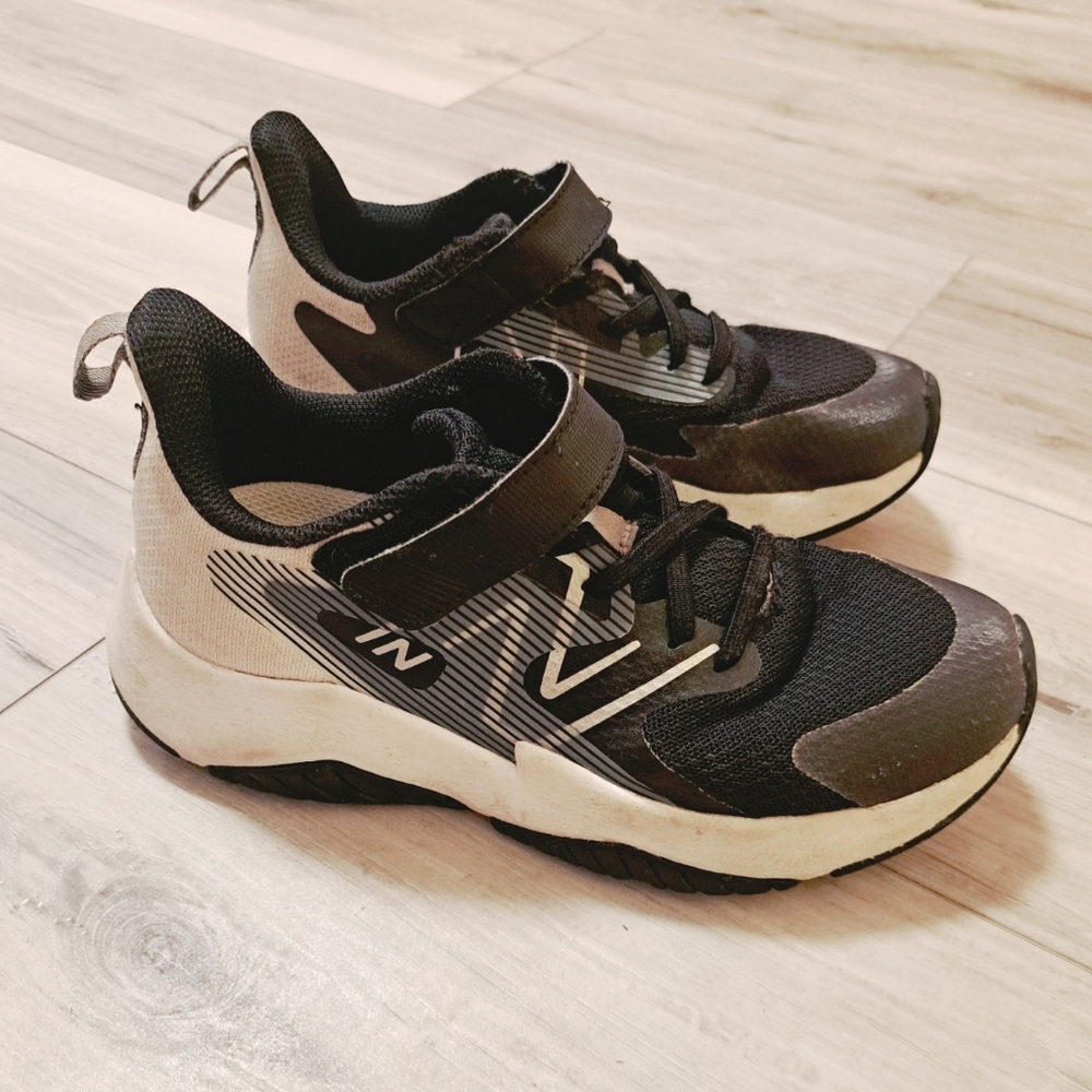 New Balance Kids Black and Gray Sneakers